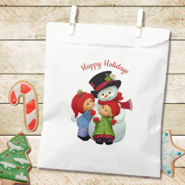 Schattige kerstspeelgoed met mevrouw Snowman Bag Bedankzakje