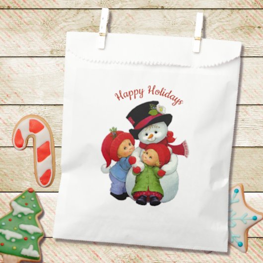 Schattige kerstspeelgoed met mevrouw Snowman Bag Bedankzakje