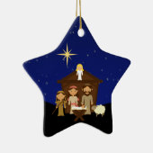 Schattige kerststal kerstster Ornament (Rechts)