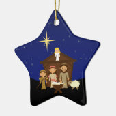 Schattige kerststal kerstster Ornament (Links)