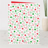 Schattige Kerststerren Kaart (Achterkant)