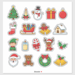 Schattige Kerststicker Bom Mobiele Hoes | Vakantie Sticker