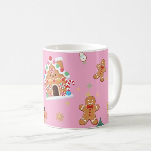 Schattige kerststol koffiemok (Voorkant rechts)