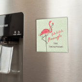 Schattige Kerststrand Flamingo Custom Magneet