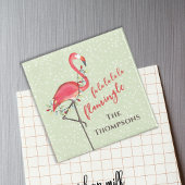 Schattige Kerststrand Flamingo Custom Magneet