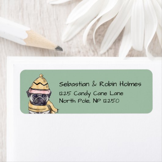 Schattige kersttasje met wintertasje & Pet Etiket (Insitu)