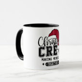 Schattige kerstteam maakt herinneringen mok (Voorkant links)