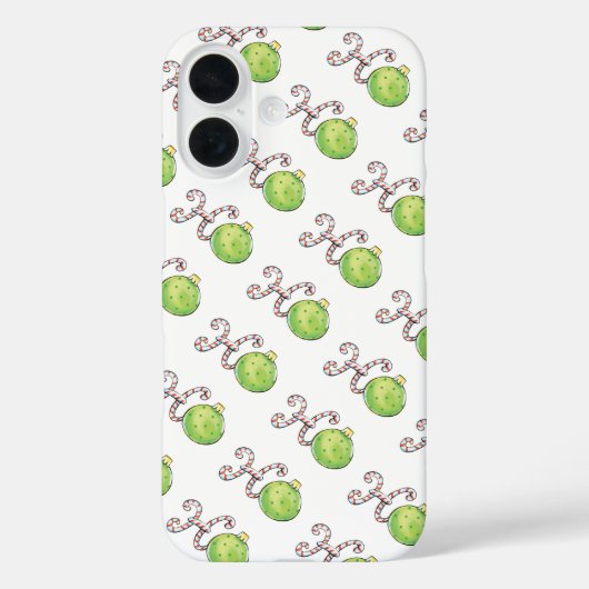 Schattige kersttekst, Ho in snoepstokornamenten Case-Mate iPhone Case (Achterkant)