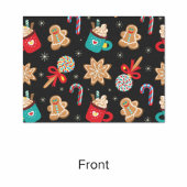 Schattige kerstthema patroon zwart tissuepapier