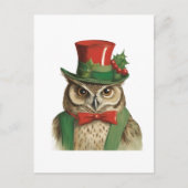 Schattige kerstuil briefkaart (Voorkant)