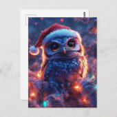 Schattige kerstuil briefkaart (Voorkant / Achterkant)