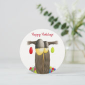 Schattige Kerstuil Feestdagenkaart (Staand voorkant)