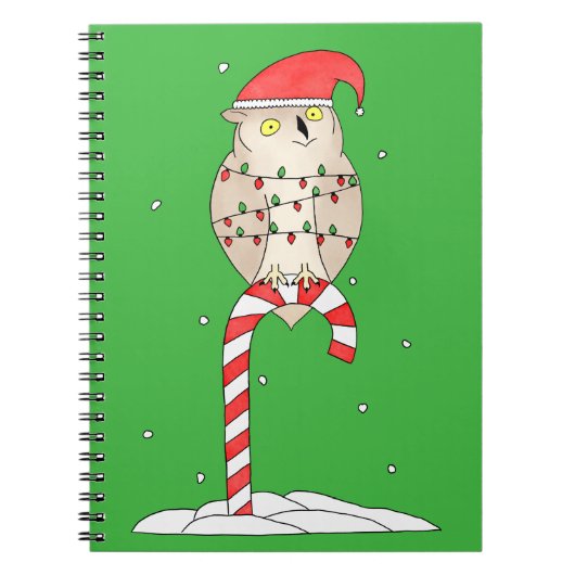 Schattige Kerstuil Notitieboek (Voorkant)