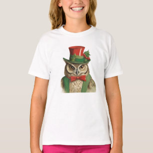 Schattige kerstuil t-shirt