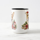 SCHATTIGE KERSTVAKANTIE CORGIS CADEAUS TWEEKLEURIGE KOFFIEMOK (Center)