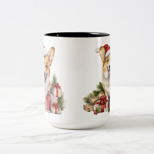 SCHATTIGE KERSTVAKANTIE CORGIS CADEAUS TWEEKLEURIGE KOFFIEMOK (Center)