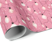 Schattige  kerstvakantie kerstverlichting patroon cadeaupapier (Rol Hoek)