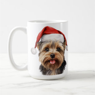 SCHATTIGE KERSTVAKANTIE YORKSHIRE TERRIËR KOFFIEMOK