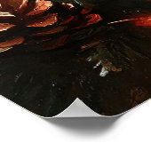 Schattige kerstvarken rustiek schilderij poster (Hoek)