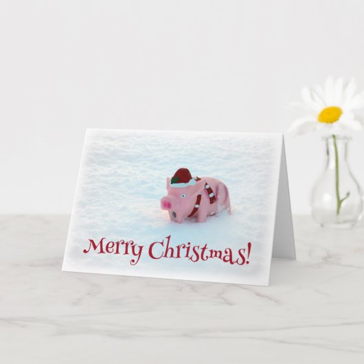 Schattige Kerstvarken Wenskaart! Kaart (Kleine Plant)