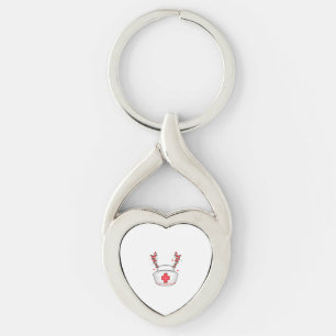 Schattige kerstverpleegster sleutelhanger