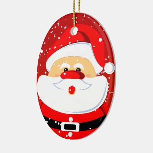 Schattige kerstversiering keramisch ornament (Links)