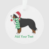 Schattige kerstversiering voor Berner Lovers Ornament (voorkant)