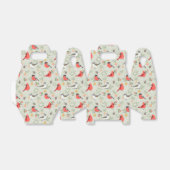 Schattige kerstvogelpatroon vakantieontwerp bedankdoosjes (Uitgevouwen)