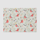 Schattige kerstvogelpatroon vakantieontwerp tissuepapier (Voorkant)