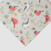 Schattige kerstvogelpatroon vakantieontwerp tissuepapier (Detail)