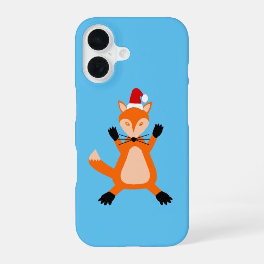 Schattige Kerstvos iPhone 16 Hoesje (Achterkant)