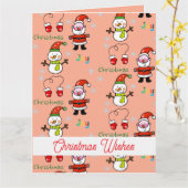 schattige kerstvreugde kaart (Gele Bloem)