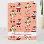 schattige kerstvreugde kaart (Voorkant)