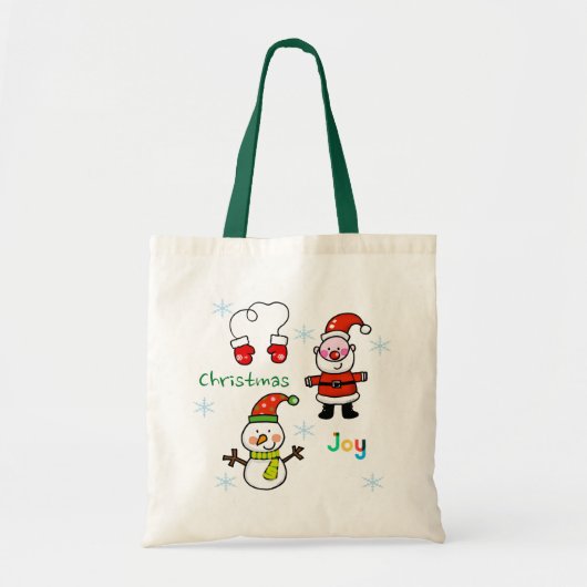 schattige kerstvreugde tote bag (Voorkant)