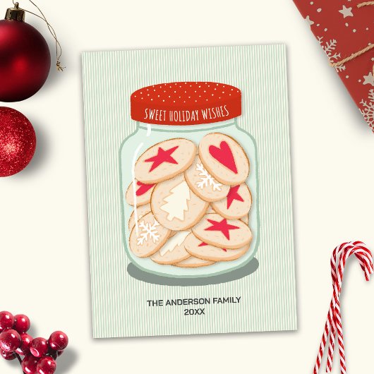 Schattige kerstwensen briefkaart