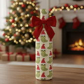 Schattige Kerstwormen Handgetekend Cadeau Cadeaupapier