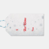 Schattige Kerstzegel Cadeaulabel (Achterkant Horizontaal)