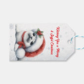 Schattige Kerstzegel Cadeaulabel (Voorkant (Horizontaal))