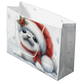 Schattige Kerstzegel Groot Cadeauzakje