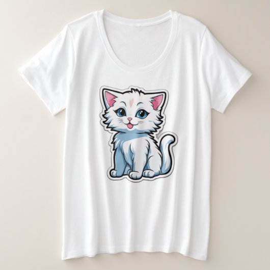 schattige keuken grote maat t-shirt (Design voorkant)