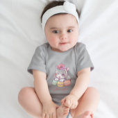 Schattige keuken met groene gele roze macro's romper