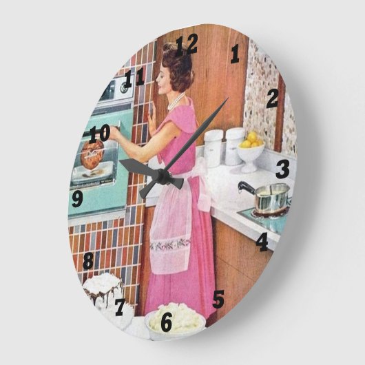 schattige keukendame Grote klok (Hoek)