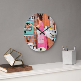 schattige  keukendame Grote klok