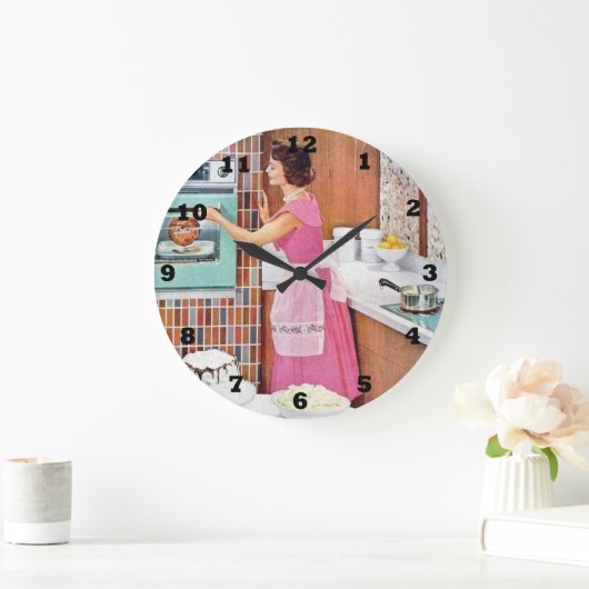 schattige keukendame Grote klok (Huis)