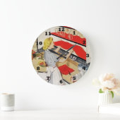 schattige  keukendame grote klok (Huis)