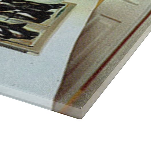 schattige  keukendame snijplank (Hoek)