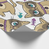 Schattige keukenkat cadeaupapier (Hoek)