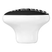 schattige keukenregels woordkunst keramische knop (Zijkant)