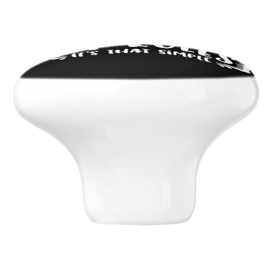 schattige keukenregels woordkunst keramische knop (Zijkant)