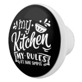 schattige keukenregels woordkunst keramische knop (Rechts)